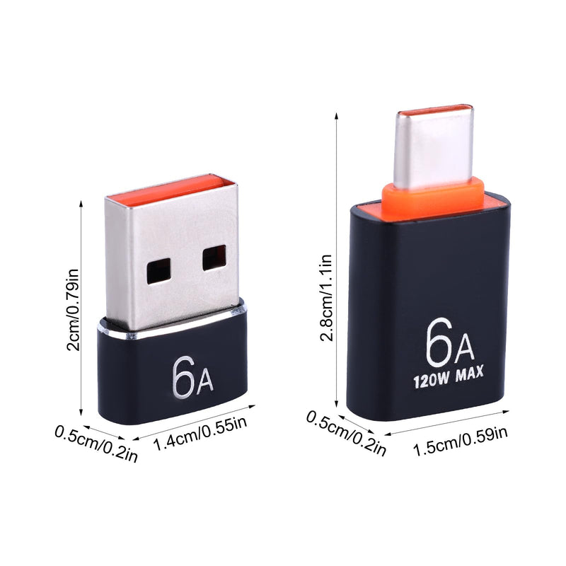 10pcs USB to USB C Adapter, USB A to C OTG Converter (Black) | Aluminum Alloy USB A to USB C Adapter Combo Pack Supports OTG Charging & Data Transfer for Devices