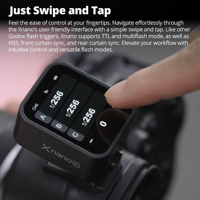 Godox X3C X3 C X3-C Trigger, Godox Flash Trigger, Touch Screen TTL Wireless Flash Trigger, with TCM Conversion, Built-in 3.7V 850mAh Li-Ion Battery, Approx 7 Days Standby for Canon Cameras (X3-C)