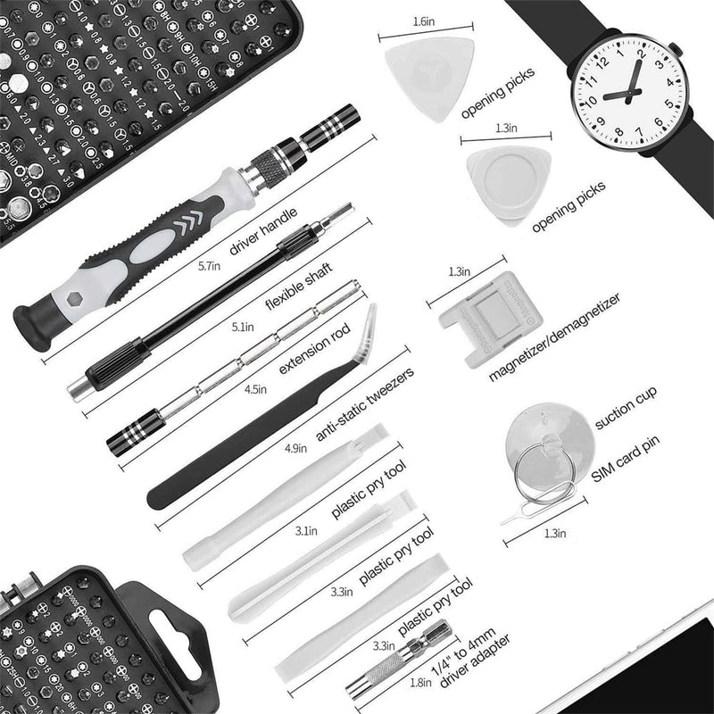 Precision Screwdriver Set, Professional 115 in 1 Magnetic Repair Tool Kit with Case for Computer, Laptop,Mobile Phone,iphone, Tablet, Game Console, Watch, DIY Projects etc
