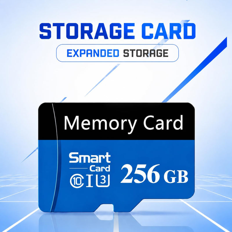 SD Card 512GB with Adapter, TF Memory Card, 512G UHS-I Class 10 A1 Memory Card for Smartphones, Cameras, Tablets (Blue)