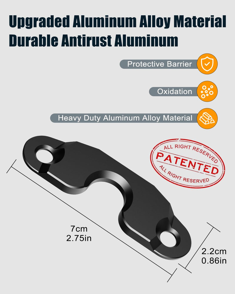 Upgraded Aluminum Alloy Sun Visor Repair Kit for Jeep, Veharvim Heavy Duty Sun Visor Clip Compatible with Jeep Wrangler JK 2018/ JL/Wrangler 2018-2023/ Gladiator 2020-2023