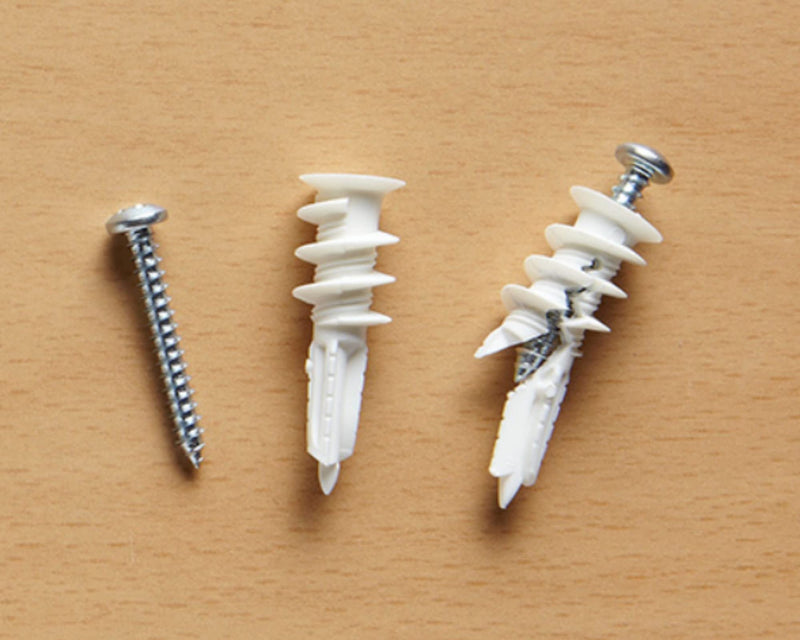 25 Qty Red Head EZ Ancor Nylon Plastic Self Drilling Drywall Anchors with Screws,Up to 75 Lbs,EZP25,White