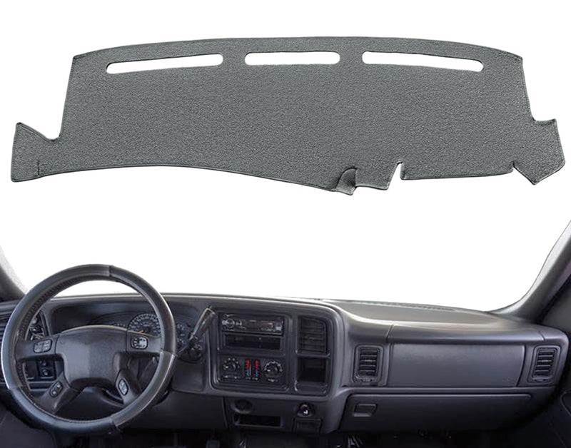 Dash Cover Mat Pad Custom Fit for 1999-2006 GMC Sierra/Chevy Chevrolet Silverado,2000-2006 GMC Yukon XL/Chevy Suburban Tahoe Avalanche,Dashboard Cover Carpet (99-06 Dark Gray) Y55 99-06 dark gray