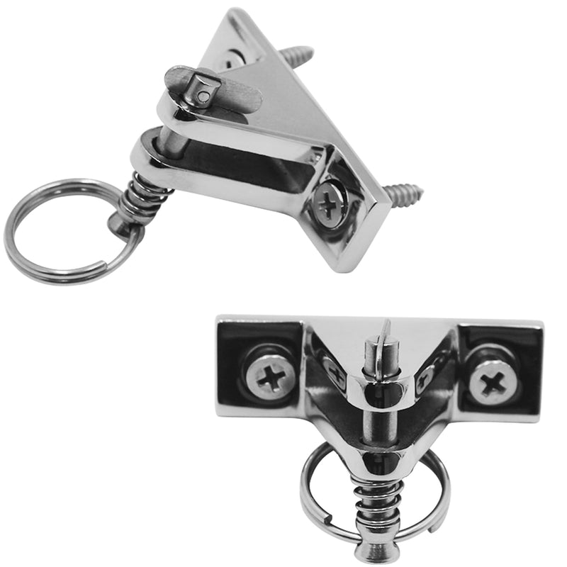 SHENGHUISS Bimini Top Deck Hinge with Quick Release pin 316 Stainless Steel Marine Bimini Top Fitting 90° Hardware with Installation Screws 4 Pack