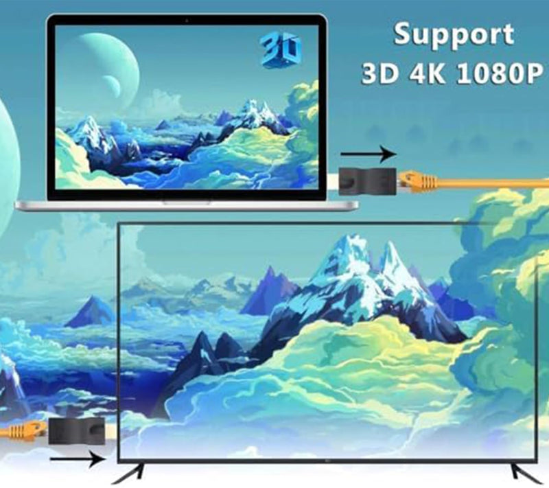 4K HDMI to RJ45 Extender, HDMI Extender Over Ethernet Cat 6/7/ 8 Cable, Hdmi Repeater to RJ45 Network Converter for HDTV STB DVD PS4, Support Audio Video 1080P UP to 98FT/30m
