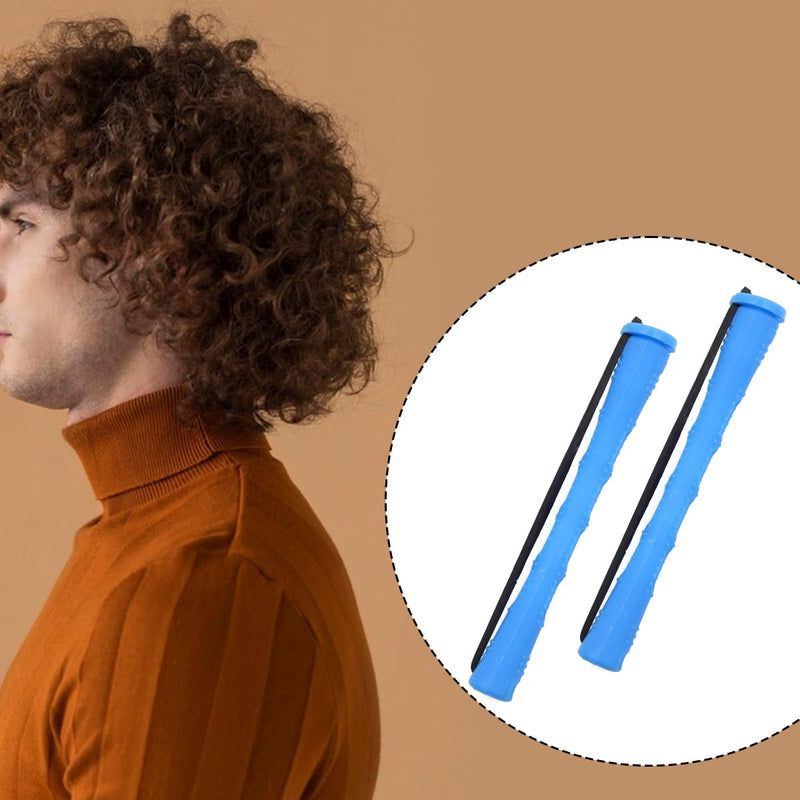 Perm Rods Perm Kit 60 PCS Small Size Hair Curlers Rollers Plastic Perming Rods Curlers Hair Roller For Women And Men Blue