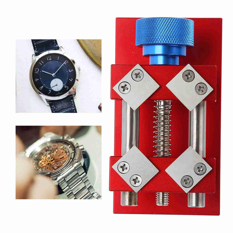 Watch Bezel Opener, Professional Watch Bezel Removal Tool Adjustable Workbench Back Case Opener Tool Watch Repair Maintenance Tool for the 38-40mm Diameter Watches Back Cover (Red) Red