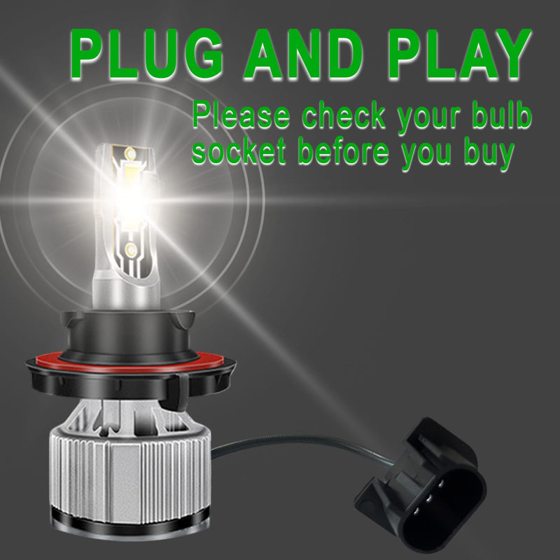  [AUSTRALIA] - Polaris light Bulb, H13/9008 UTV Fog Bulb compatible with Polaris Ranger 800 900 1000 XP bulb, RZR 570/900/1000s 4012279, Hi/Lo Beam 12000LM 60W Cool White, 2-Pack