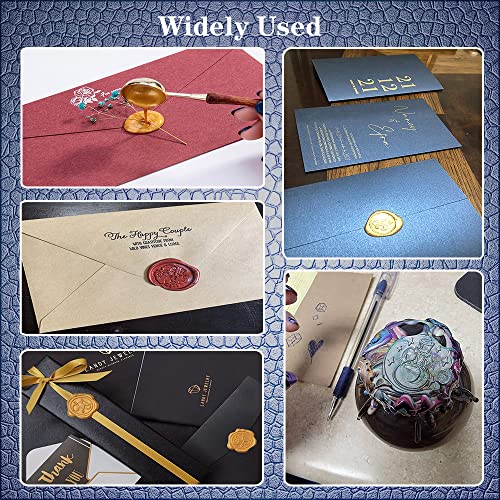 16 Count Gold Wax Seal Sticks for 0.44 Inch Glue Gun, Non-Toxic, Flexible, Durable, Suitable for Wedding Invitations, Cards, Envelopes