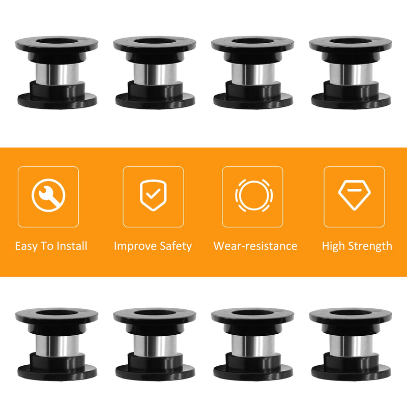 Shock Bushing 16pcs & Bearing Sleeve 8pcs Kits All 4 Absorber for Arctic Cat 250 300 375 400 500 650 700 Bearcat 454, OEM# 0604-310 0403-028