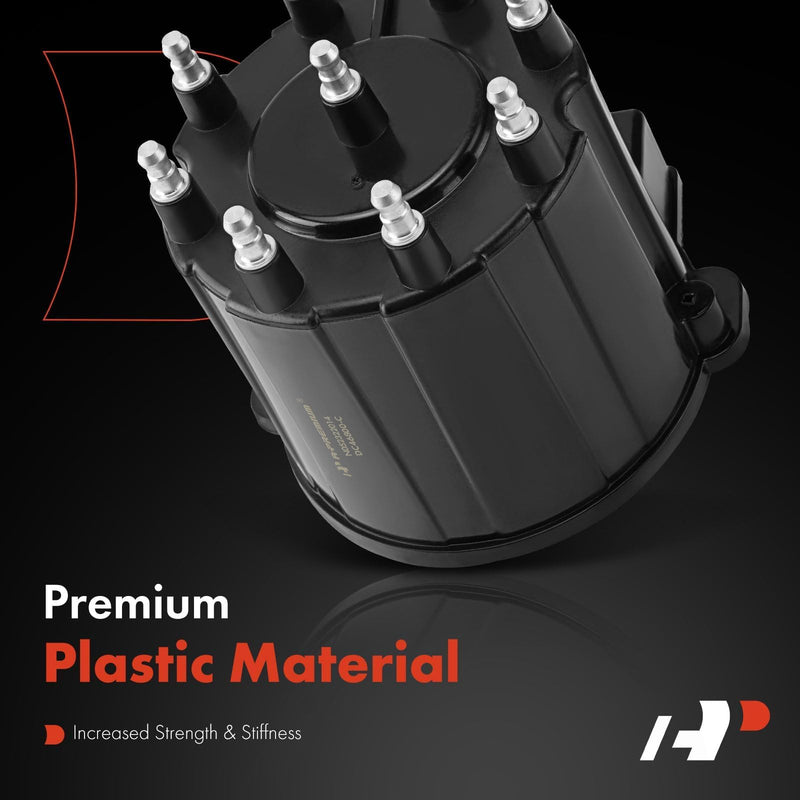 A-Premium Ignition Distributor Cap Compatible with GMC, Chevy & Cadillac Vehicles - V8 Engine - C/K Pickup, Express, Suburban 1500 2500 3500, Yukou, Brougham, Firebird, Blazer - 1987-1995