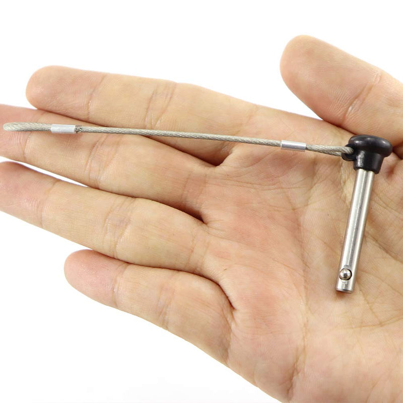 Stainless Bimini top Dia 3/16" Pull pins Length 1.5", Usable Length 1", Bimini Top Pin, Marine Hardware Bimini Top Pin, Marine Hardware 4 Pack 4PCS