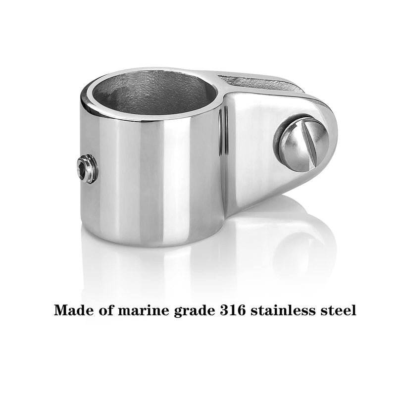 TINGZHIGO Marine Bimini Top Jaw Slide 316 Stainless Steel Fit for 1 inch or 7/8 inch Round Tube, Heavy Duty, Boat Bimini Top Hardware(4-Pack)
