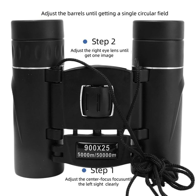 Powerful Long Range 900x25 BAK4 Telescope Low Light Jumelles for Hunting Camping Outdoor Binoculars