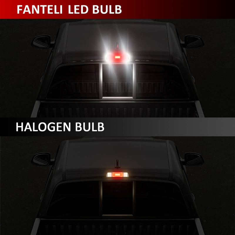 921 LED Bulb, Strobe 3rd Third Brake Light Bulb Red and Truck Cargo Bed Lights White, 300% Brighter Non-Polarity 194 912 T15 906 904 902 W16W, Pack of 4 921/912 Red+White