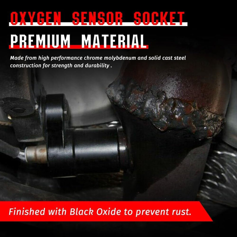 Universal Oxygen Sensor Sockets (2pcs), 3/8 in. Drive, 7/8 in. (22 mm), Offset Wrench Removal Tool