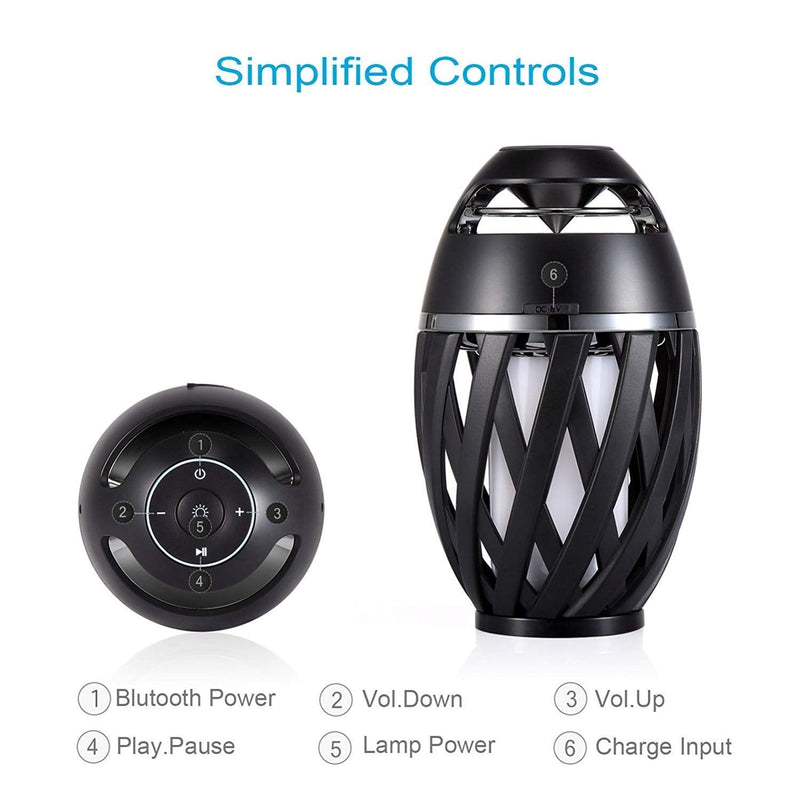 LED Flame Speaker, Flame Atmosphere Outdoor Bluetooth Speaker with Stereo Enhanced Bass Sound, TWS Supported Portable Wireless Speaker, BT4.2 for iPhone Ipad Android(2 Pack) 2 Pack
