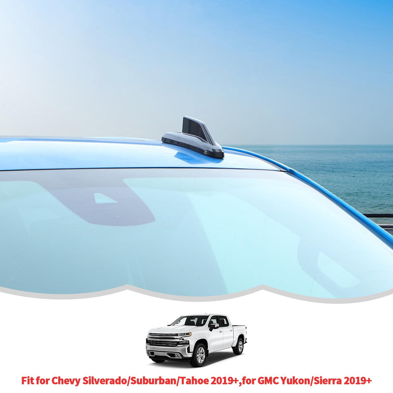 RT-TCZ Roof Antenna Cover Trim Decoration Exterior Accessories for Chevy Silverado/Suburban/Tahoe 2019-2024,for GMC Yukon/Sierra 2019-2024,Black Black