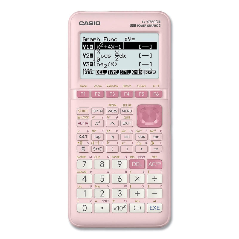 Casio fx-9750GIII Pink Graphing Calculator (fx-9750GIII-PK) & fx-300ESPLS2 Pink Scientific Calculator Small Calculator+ Pink Scientific Calculator