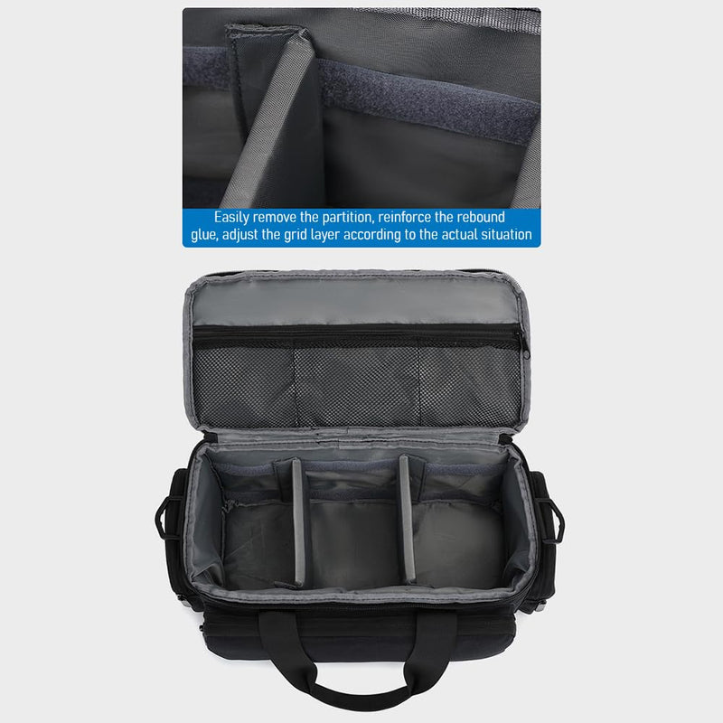 Andoer Camera Case Small Camera Bag Travel Camera Shoulder Bag Water-Resistant Shock-Proof Camcorder Bag DSLR Camera Bag for Mirrorless Camera with Removable Dividers and Shoulder Strap for Women Men