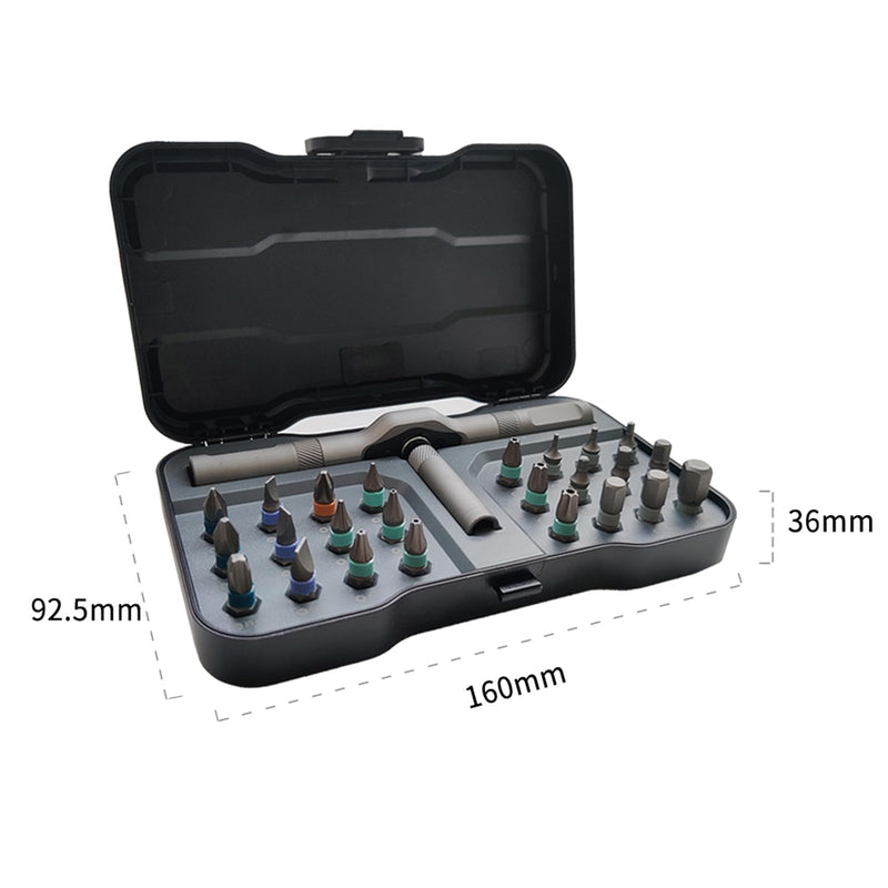 24 in 1 Magnetic Ratchet Screwdriver Set - Precision Professional Tool Kit with Case for Electronics, Computer, Phone, Watch, Bicycle, DIY Home Repair