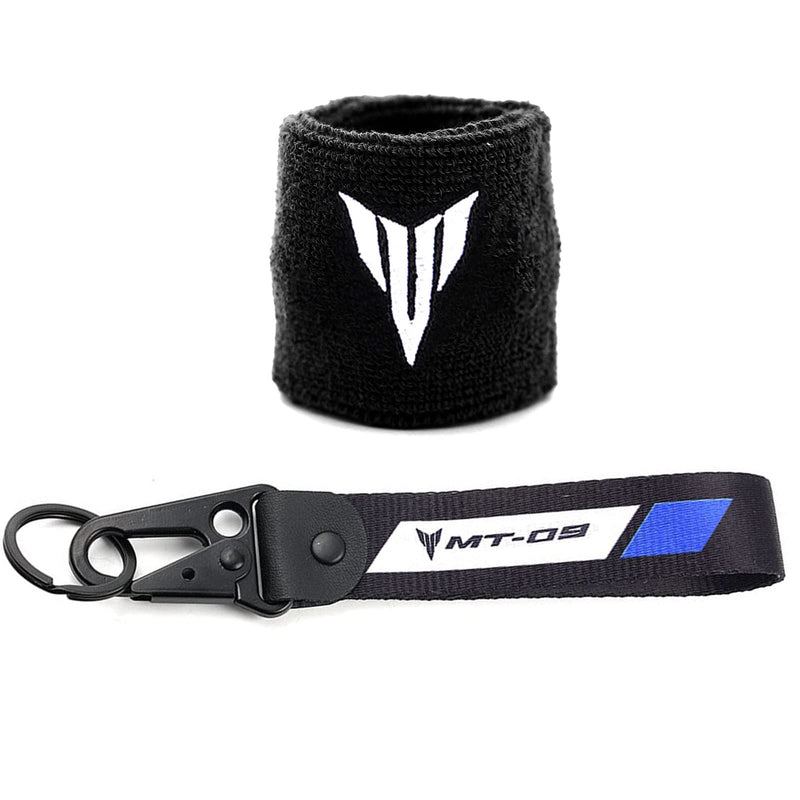 Compatible with MT09 2025 2024 2023 MT 09 2022 MT-09 SP 2021 MT09SP 2025 Tracer 9GT Tracer 9 Motorcycle Brake Fluid Reservoir Sock Cover Oil Cup Sock Key Chain