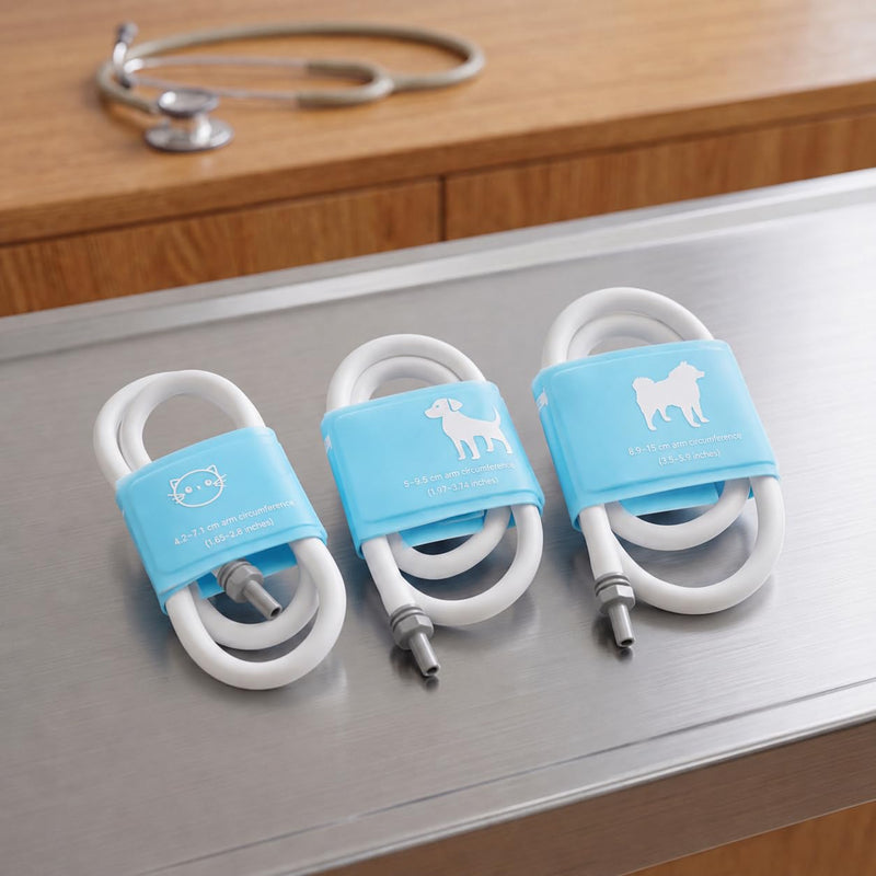 FDK Animal Blood Pressure Monitor Cuff, A Set of 3 Sizes for Veterinary Blood Pressure Cuff, 3 Pack (Small, Medium, Large)