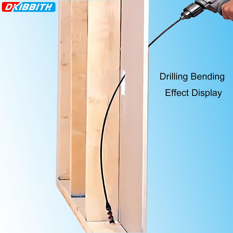 Flexible Installer Drill Bit for Pulling Wires Through Walls Ceilings and Sidewalks, 54-Inch Long, 3/4-Inch Auger with a Fish Eye Hole and Screw Point, 1/4" 3-Flat Anti-Slip Shank. 3/4” 54”