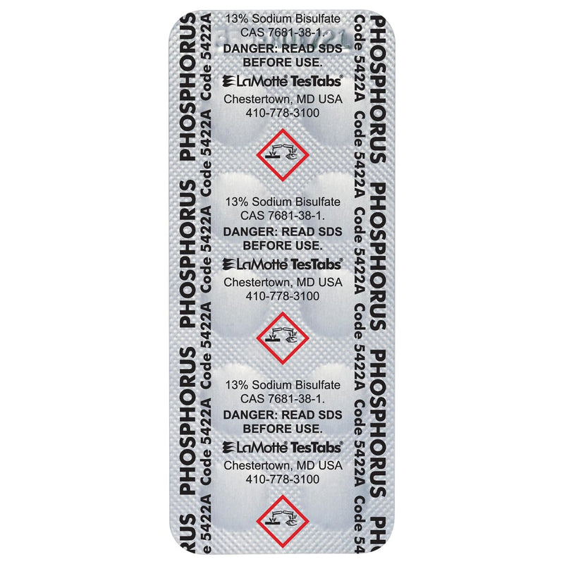 Lamotte TesTab Refill, Phosphorus Test Tablets for Phosphate Kit, 5422A-H, 50 Tests