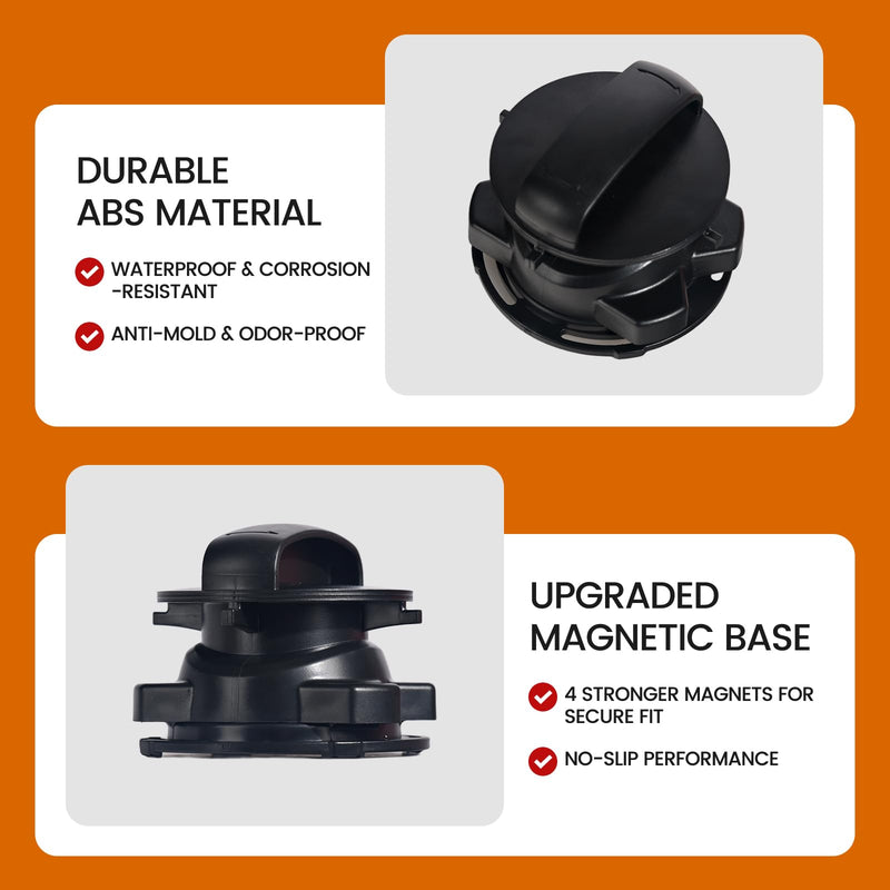 Garbage Disposal 75257 Magnetic Stopper with with Natural Loofah for Insinkerator Sink Garbage Stopper Cover Control & Pro Cover Control Disposer, Replaces 75052/74094/74052/74275, ABS Black