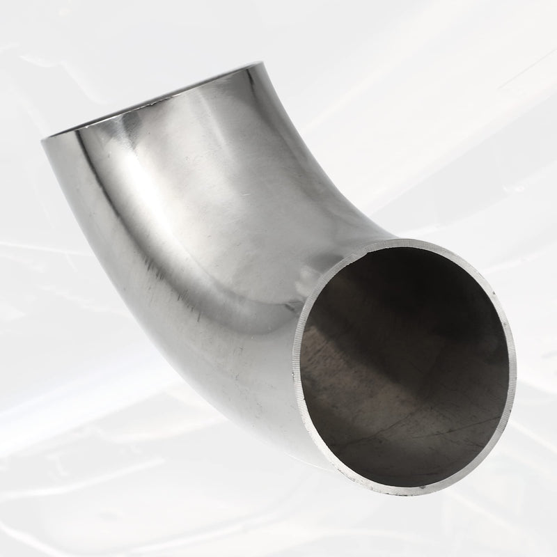 X AUTOHAUX 2pcs OD 1.75 Inch 90 Degree 1.5mm Thickness Mandrel Bend Elbow SS304 Stainless Steel Bend Tube Exhaust Elbow Pipe for Car Modified Exhaust System 1.75"