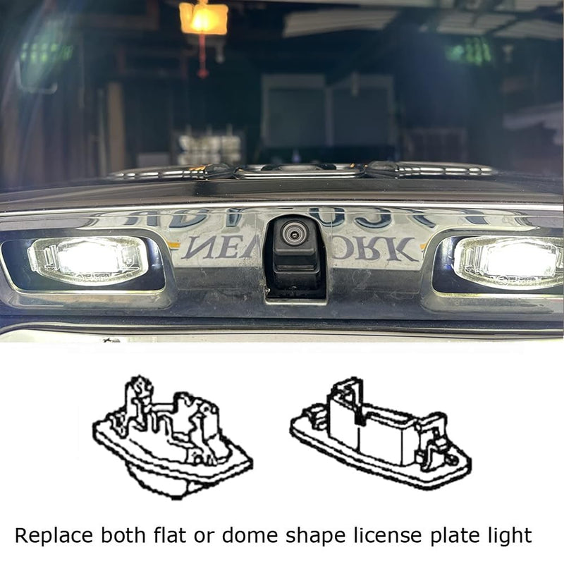 iJDMTOY Super Bright Xenon White 18-SMD Full LED License Plate Light Kit Compatible With Acura MDX RL TL TSX ILX Honda Civic Accord Odyssey