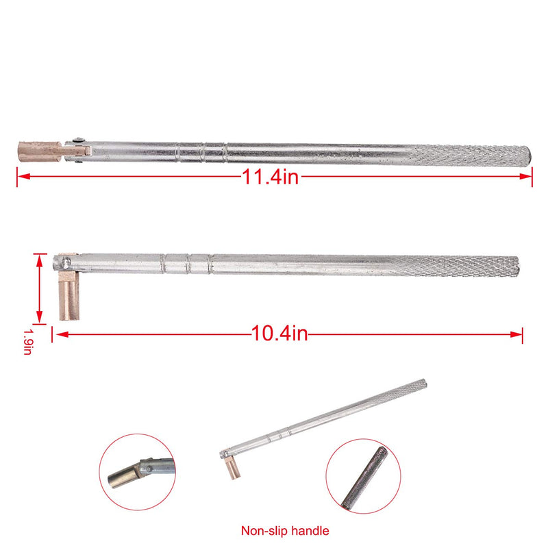 Febrytold Tire Valve Stem Tool Remover & Installation, 6 Pcs TR412 Snap-in Valve Stems with Valve Stem Cores, 1 Pcs Single Head Tire Valve Core Remover Installer Tool (14 Pcs) 14 Pcs