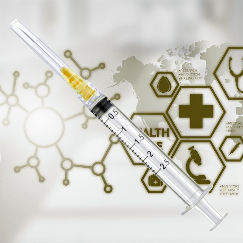 100 Pack Disposable 2.5ml/cc Lab Syringes with 25Ga 1 Inch Needle Luer Lock, Individually Sealed Packed 100 2.5ml 25ga-1inch
