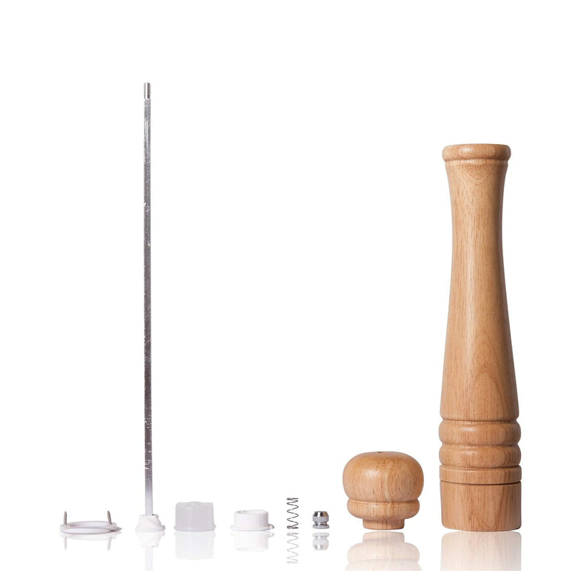 Pepper Mill, Pepper Grinder with Adjustable Ceramic Grinder, Rubber Wood, Height 30 cm / 12 inch