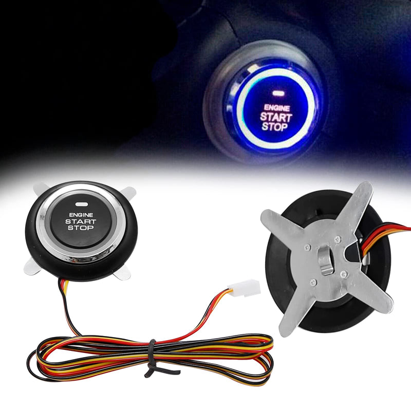Smart RFID Push Engine Start Button kit & Keyless Entry Starter Systems to One Touch Start Car, Botón de Encendido para Auto, Upgrades Key Start for Most DC12V Cars