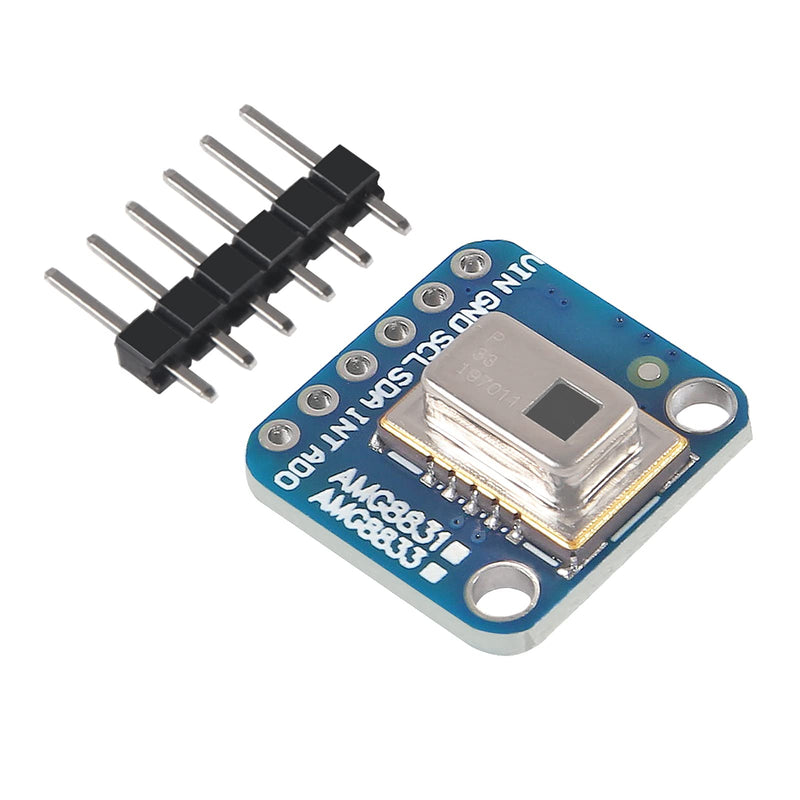 AMG8833 8 * 8 IR Thermal Camera Sensor Breakout Imager Array Temperature Sensor Module Grid-Eye 8x8 Infrared Camera Module Array Board IIC I2C 3-5V for Raspberry Pi AMG-8833 AMG8833