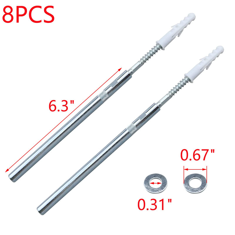MY MIRONEY Floating Shelf Bracket 8Pcs Floating Shelf Invisible Support Bracket Metal Blind Shelf Supports Hidden Wall Brackets,0.39" x 8.86" 0.39" x 8.86"