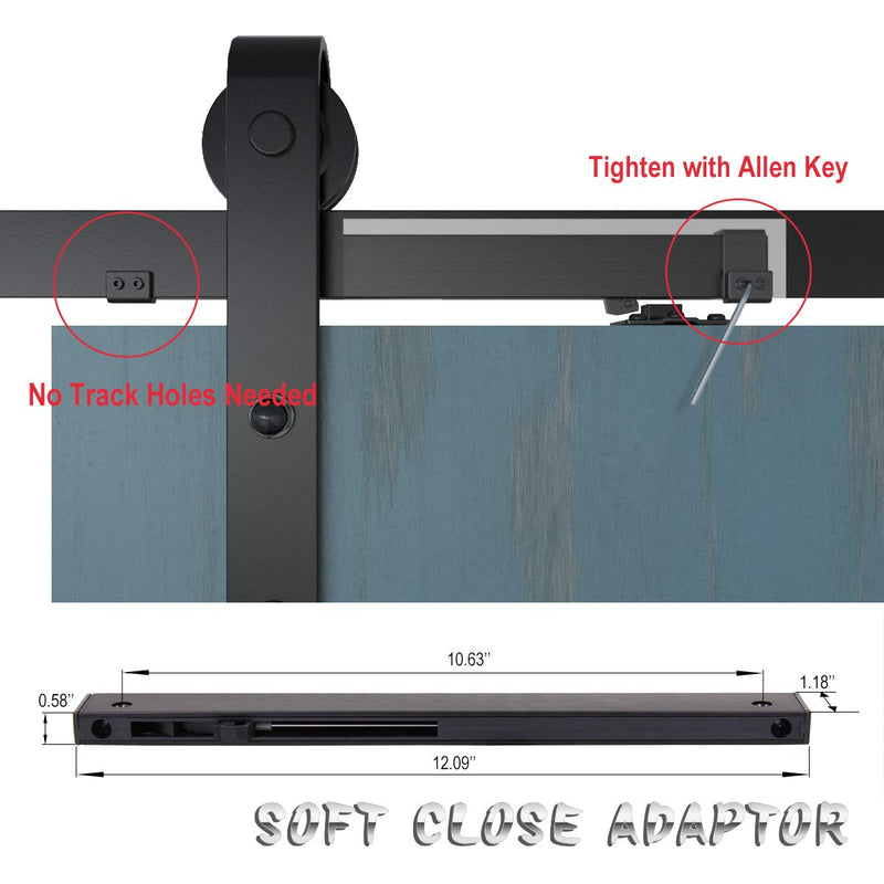 Heavy Duty Aluminum Alloy Soft Close Mechanism for DIY Sliding Barn Door Hardware (Destroyer320) Destroyer320