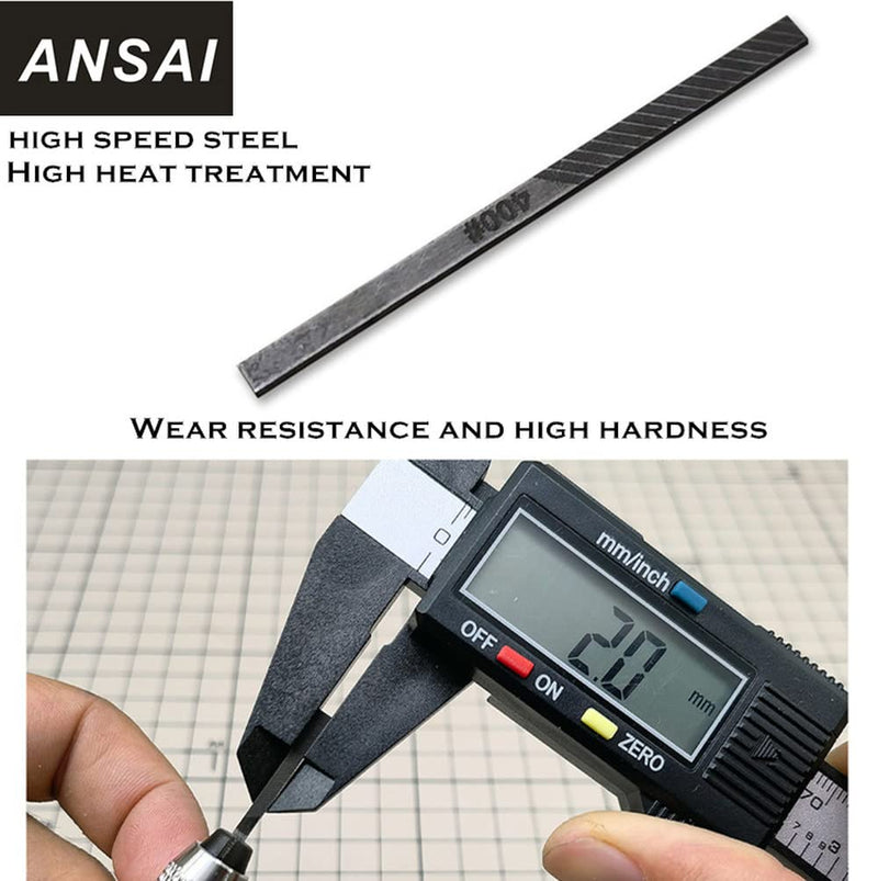 ANSAI Precision File Set for Scale Model Hobbies Tools Plastic Models, File File Pen, 400,600,800,1200 Grit (A Set of 4) (A Set of 4)