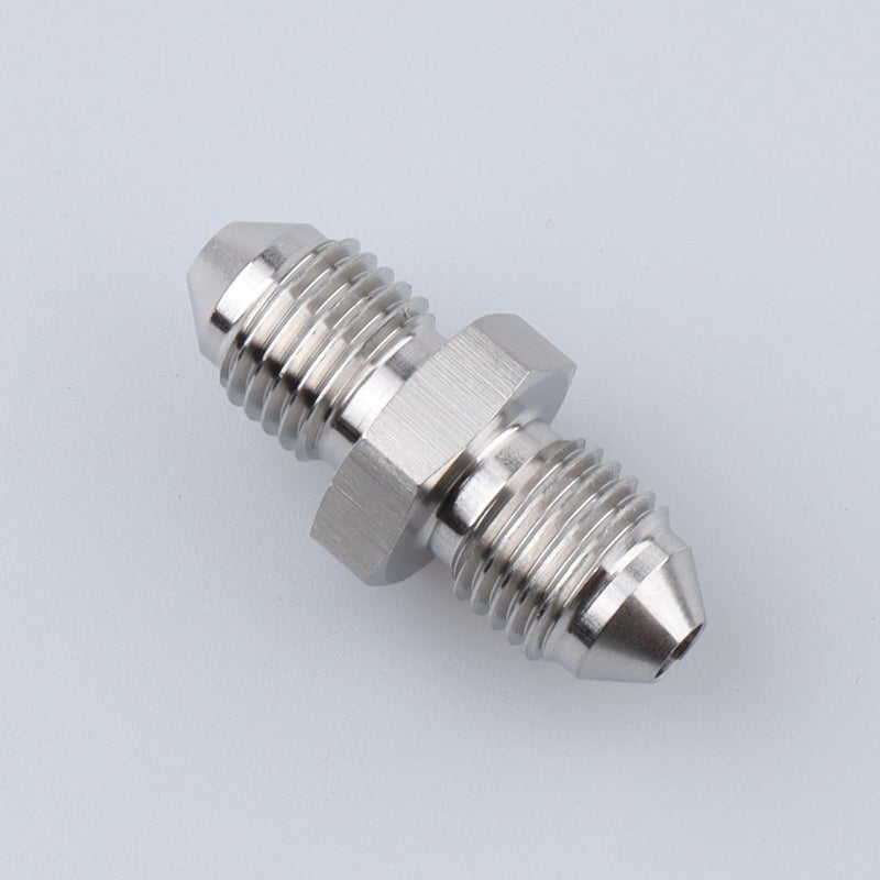 Stainless Steel -3 AN Male Flare to AN3 Male Union Brake Hose Fitting Connector 3AN to 3AN Natural