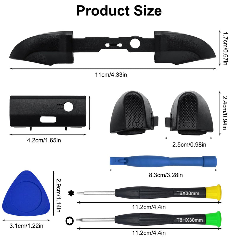 lyfLux for use with Xbox Series X/S Controller LBRBLTRT Bumper Replacement Kit with 2 Screwdrivers, Prying Tools, Shoulder Trigger Repair Parts