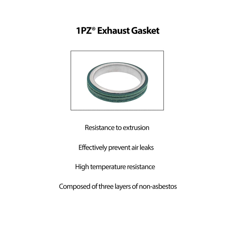 1PZ MG2-EG5 Exhaust Bolt and Gasket for GY6 50cc 70cc 90cc 110cc 125cc 150cc Scooters ATVs (Black)