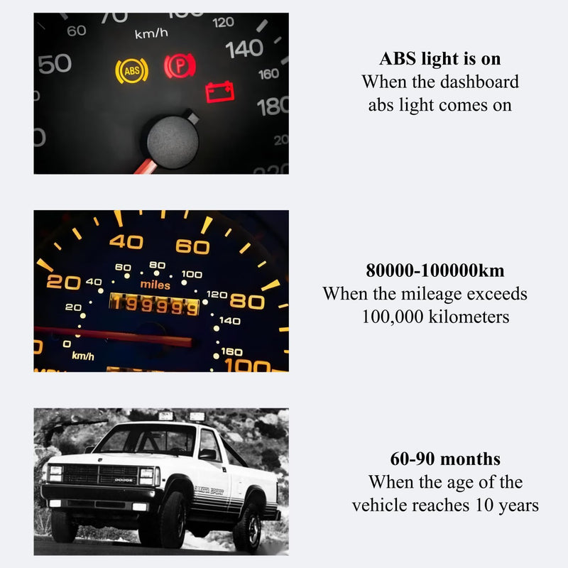 ABS Sensor Front Left Right Compatible for Chevy Silverado/Express/Suburban/Tahoe & GMC Sierra/Savana/Yukon XL & Cadillac Escalade 4.3L 4.8L 5.3L 5.7L 6.0L ABS Wheel Speed Sensor Replace#19181873 15112378