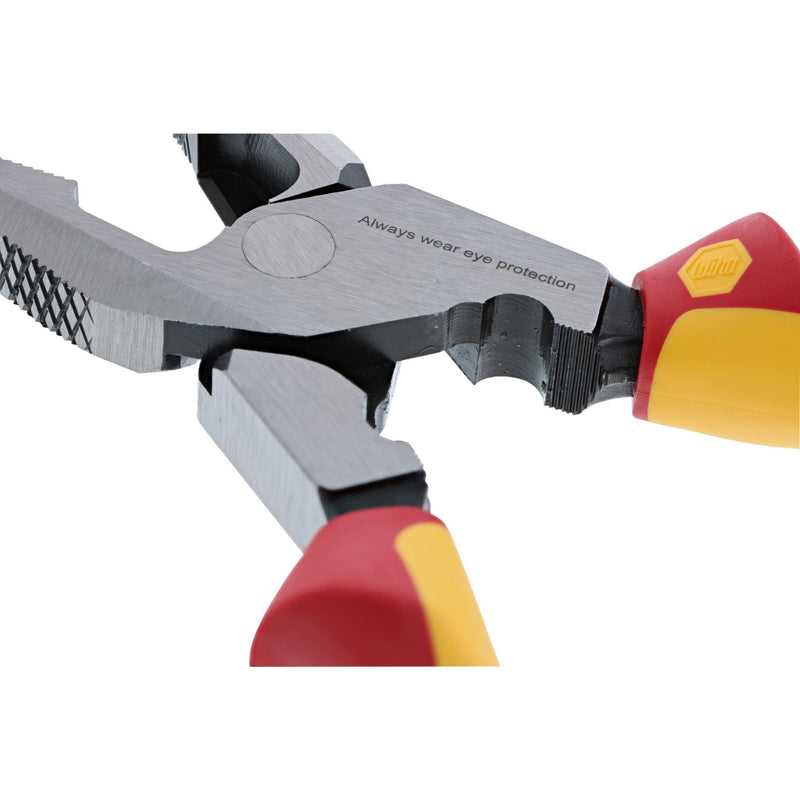Wiha 32948 Insulated Industrial NE Style Lineman’s Pliers with Crimpers 9.5" One Size