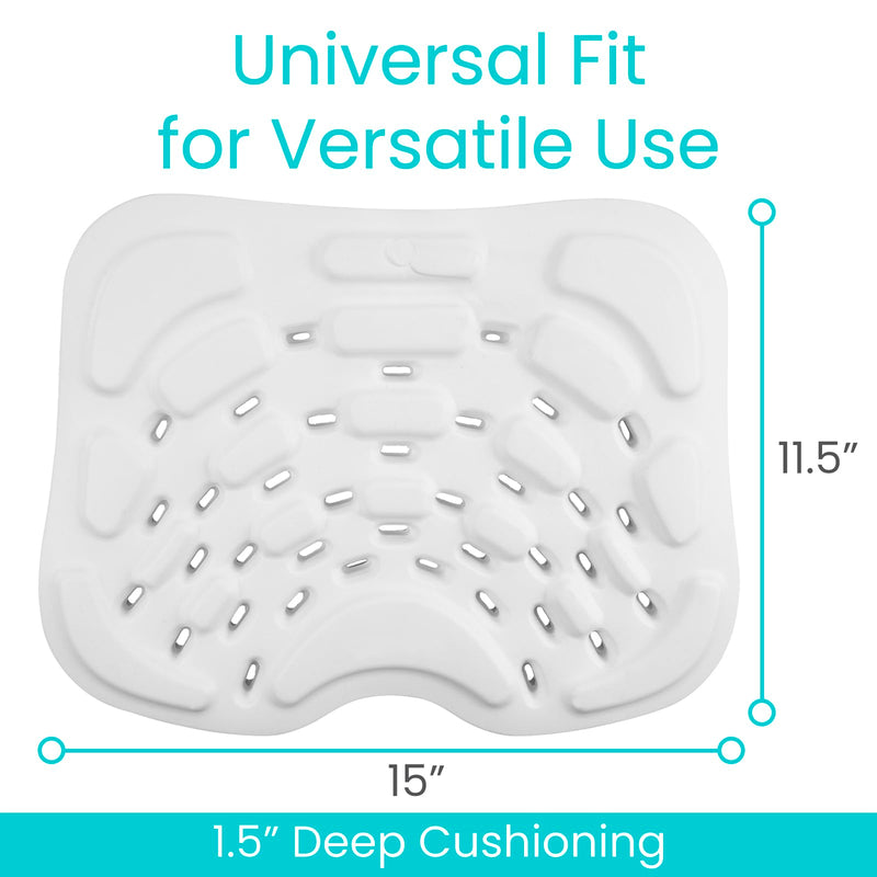 Vive Shower Seat Cushion - Comfortable Support for Pain Relief - Waterproof, Soft Padded & Non Slip for Tub Chairs, Transfer Benches, Bath Stool, Bathtubs - for Seniors, Elderly, Handicap & Disabled