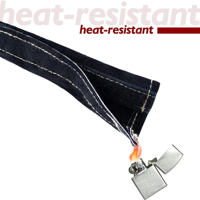 YESWELDER TIG Welding Torch Cable Cover Flame Resistant Leather Black Cover 7.6 Meters(25 Feet Length) 25 Feet(7.6 Meters)