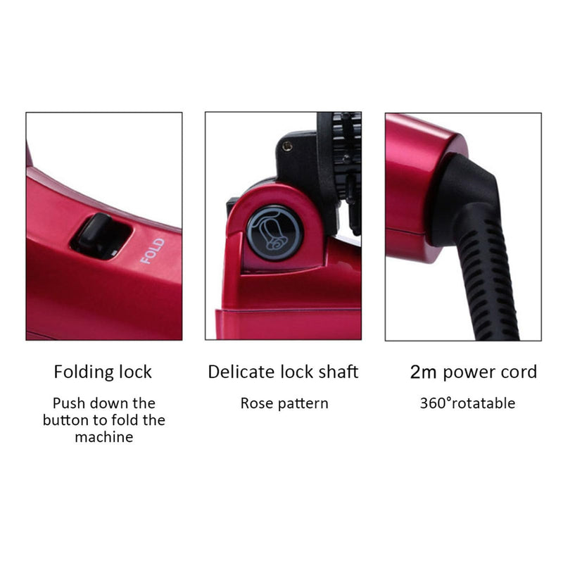 Curling Wands Brush, Professional Anti-Scald Hair Waver Instant Heat Up Multi Stylers Brush with Ceramic Glaze Hair Care for Long/Short Hair (UK Plug 220-240V)