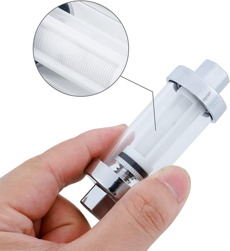 Universal Fuel Pump Filter, CarBole 9748 Universal 3/8" Inlet/Outlet Fuel Filter Clear View - Glass 1PC Of 3/8" Inlet/Outlet