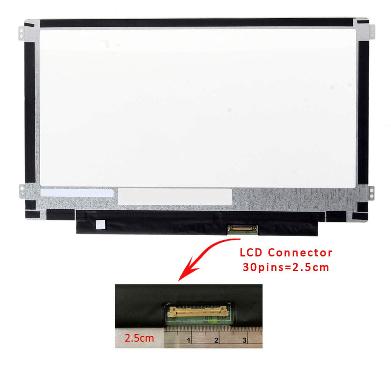 LCD Screen Replacement B116XTN02.3 for Samsung ChromeBook 4 XE310XBA XE310XBA-K03US LED Display,11.6" 1366x768(Non touch,Right & Left Mounting brakets)